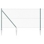 Cerca de Eslabones de Cadena con 13 Postes de Pica 1.2x25 m de Acero Galvanizado de , Paneles de vallas - Ref: Foro24-3351170...