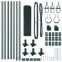 Conjunto de Postes de Cerca Set de 2 Verde de , Paneles de vallas - Ref: Foro24-3352388, Precio: 64,99 €, Descuento: -5%%