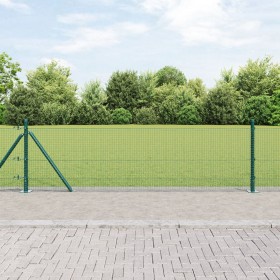Juego de Postes de Cerca Set de 2 Verde Metal 10 x 0.5 m de , Paneles de vallas - Ref: Foro24-3352389, Precio: 61,81 €, Descu...