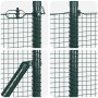 Juego de Postes de Cerca Set de 2 Verde Metal 10 x 0.5 m de , Paneles de vallas - Ref: Foro24-3352389, Precio: 61,81 €, Descu...