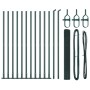 Juego de Poste de Cerca Set de 2 Verde Acero, PVC 25 x 1 m de , Paneles de vallas - Ref: Foro24-3352435, Precio: 151,15 €, De...