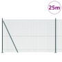 Cerca de alambre soldado de con 13 postes verdes 1.5x25 m de acero de , Paneles de vallas - Ref: Foro24-3352447, Precio: 197,...