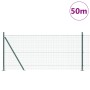 Cerca de Alambre Soldado con 13 Postes Flangados Verde 1x50 m Acero | Foro24.es | Tu tienda online para hogar, jardín y más Foro24.es