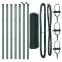 Cerca Hexagonal Verde 0.5x10 m Acero, Postes de cerca 7 pcs Verde Ø32 mm 100 cm Acero galvanizado de , Postes de cerca - Ref:...
