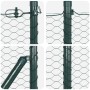 Cerca Hexagonal  Verde 0.6x10 m Acero, Postes de Cerca  7 pcs Verde Ø32 mm 100 cm Acero Galvanizado | Foro24.es | Tu tienda online para hogar, jardín y más Foro24.es