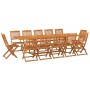Set de comedor para jardín 13 piezas madera maciza de acacia de vidaXL, Conjuntos de jardín - Ref: Foro24-3086993, Precio: 93...