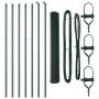 Cerca Hexagonal Verde 1,4x10 m Acero,  Poste de Cerca 7 pcs Verde Ø32 mm 190 cm Acero Galvanizado | Foro24.es | Tu tienda online para hogar, jardín y más Foro24.es