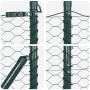 Cerca Hexagonal  Verde 1.4x10 m Acero, Postes de Cerca  7 pcs Verde Ø32 mm 190 cm Acero Galvanizado | Foro24.es | Tu tienda online para hogar, jardín y más Foro24.es