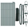 Cerca Hexagonal Verde 0.4x25 m Acero, Postes para Cercas 13 pcs Verde Ø32 mm 80 cm Acero Galvanizado de , Postes de cerca - R...