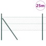 Cerca Hexagonal Verde 0.4x25 m Acero, Postes para Cercas 13 pcs Verde Ø32 mm 80 cm Acero Galvanizado de , Postes de cerca - R...