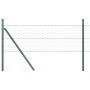 Cerca Hexagonal Verde 0.4x25 m Acero, Postes para Cercas 13 pcs Verde Ø32 mm 80 cm Acero Galvanizado de , Postes de cerca - R...