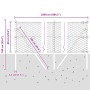 Cerca Hexagonal Verde 0.6x25 m Acero, Postes de Cerca 13 pcs Verde Ø32 mm 100 cm Acero Galvanizado de , Postes de cerca - Ref...