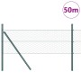Cerca Hexagonal Verde 0.4x50 m Acero,  Postes para Cerca 13 pcs Verde Ø32 mm 80 cm Acero Galvanizado | Foro24.es | Tu tienda online para hogar, jardín y más Foro24.es