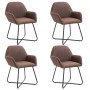 Sillas de comedor 4 unidades tela marrón en Sillas de comedor | Comprar online en Foru.es