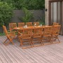 Set de comedor de jardín 11 piezas madera maciza de acacia de vidaXL, Conjuntos de jardín - Ref: Foro24-3086975, Precio: 802,...