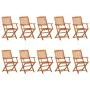 Set de comedor de jardín 11 piezas madera maciza de acacia de vidaXL, Conjuntos de jardín - Ref: Foro24-3086975, Precio: 720,...