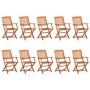 Set de comedor de jardín 11 piezas madera maciza de acacia de vidaXL, Conjuntos de jardín - Ref: Foro24-3086975, Precio: 802,...