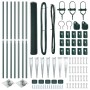 Cerca Hexagonal  Verde 1.4x10 m Acero, Postes de Cerca  con Picos 7 pcs Ø32 mm 160 cm Acero Galvanizado | Foro24.es | Tu tienda online para hogar, jardín y más Foro24.es
