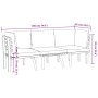Muebles de jardín 3 piezas con cojines madera maciza de acacia de vidaXL, Conjuntos de jardín - Ref: Foro24-3087007, Precio: ...
