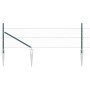 Cerca Hexagonal Verde 0,4x25 m de Acero , Postes de Cerca con Punta 13 pcs Ø32 mm 60 cm de Acero Galvanizado de , Postes de c...