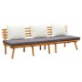 Muebles de jardín 4 piezas con cojines madera maciza de acacia de vidaXL, Conjuntos de jardín - Ref: Foro24-3087010, Precio: ...