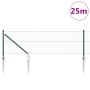 Cerca Hexagonal Verde 0.6x25 m Acero, Postes de Cerca con Pica 13 pcs Ø32 mm 80 cm Acero Galvanizado de , Postes de cerca - R...