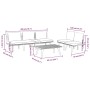 Muebles de jardín 4 piezas con cojines madera maciza de acacia de vidaXL, Conjuntos de jardín - Ref: Foro24-3087010, Precio: ...