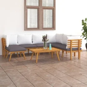 Muebles de jardín 8 piezas con cojines madera maciza de acacia de vidaXL, Conjuntos de jardín - Ref: Foro24-3087017, Precio: ...