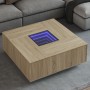 Mesa de centro con Infinity LED roble Sonoma 100x100x40 cm en Mesas de centro | Comprar online en Foru.es