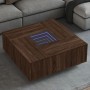 Mesa de centro con Infinity LED marrón roble 100x100x40 cm en Mesas de centro | Comprar online en Foru.es
