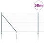 Cerca Hexagonal Verde 1x50 m Acero, Postes para Cerca con Punta 13 pcs Ø32 mm 120 cm Acero Galvanizado de , Postes de cerca -...