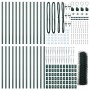 Cerca Hexagonal Verde 1x50 m Acero, Postes para Cerca con Punta 13 pcs Ø32 mm 120 cm Acero Galvanizado de , Postes de cerca -...