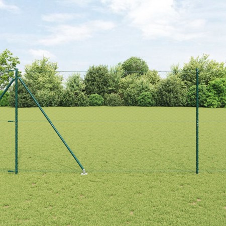 Cerca Hexagonal  Verde 1.5x50 m Acero, Postes de Cerca  con Punta 13 pcs Ø32 mm 170 cm Acero Galvanizado | Foro24.es | Tu tienda online para hogar, jardín y más Foro24.es