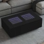 Mesa de centro con LED Infinity negra 116x69x40 cm en Mesas de centro | Comprar online en Foru.es