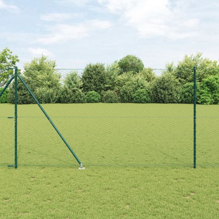 Valla Hexagonal  Verde 1.5x100 m Acero, Postes de Valla  con Punta 13 pcs Ø32 mm 170 cm Acero Galvanizado | Foro24.es | Tu tienda online para hogar, jardín y más Foro24.es