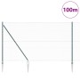 Valla Hexagonal  Verde 1.5x100 m Acero, Postes de Valla  con Punta 13 pcs Ø32 mm 170 cm Acero Galvanizado | Foro24.es | Tu tienda online para hogar, jardín y más Foro24.es