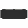 Mesa de centro con LED Infinity negra 116x69x40 cm en Mesas de centro | Comprar online en Foru.es
