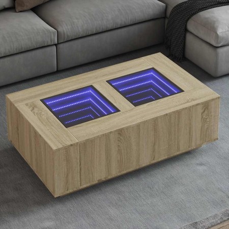 Mesa de centro con Infinity LED roble Sonoma 116x69x40 cm en Mesas de centro | Comprar online en Foru.es