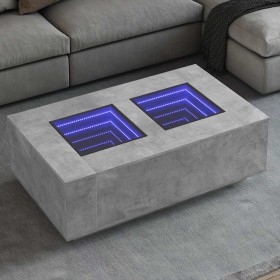 Mesa de centro con Infinity LED gris hormigón 116x69x40 cm en Mesas de centro | Comprar online en Foru.es