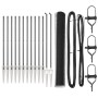 Juego de Cercas Set de 2 Gris Metal, Plástico 25 x 1.2 m de , Postes de cerca - Ref: Foro24-3353239, Precio: 183,10 €, Descue...