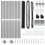 Juego de Cercas Set de 2 Gris Metal, Plástico 25 x 1.2 m de , Postes de cerca - Ref: Foro24-3353239, Precio: 183,10 €, Descue...
