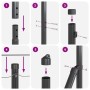 Juego de Cercas Set de 2 Gris Metal Estándar Duradero de , Postes de cerca - Ref: Foro24-3353242, Precio: 182,44 €, Descuento: %
