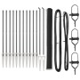 Juego de Cercas Set de 2 Gris Metal 25 x 1.5 m Duradero | Foro24.es | Tu tienda online para hogar, jardín y más Foro24.es