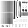 Juego de Cercas Set de 2 Gris Metal 25 x 1.5 m Duradero | Foro24.es | Tu tienda online para hogar, jardín y más Foro24.es