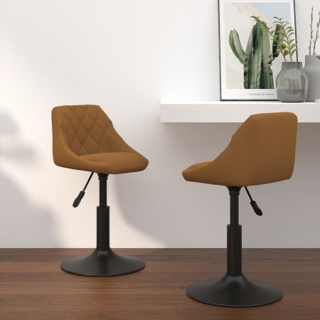 Sillas de comedor giratorias 2 pcs de terciopelo marrón de , Sillas de comedor - Ref: Foro24-335325, Precio: 122,88 €, Descue...