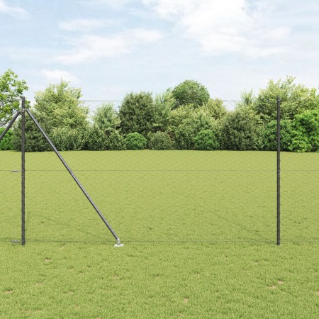 Set de Cercas Set de 2 Gris Metal, alambre recubierto de PVC de , Postes de cerca - Ref: Foro24-3353250, Precio: 201,28 €, De...