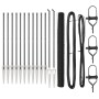 Set de Cercas Set de 2 Gris Metal, alambre recubierto de PVC de , Postes de cerca - Ref: Foro24-3353250, Precio: 201,28 €, De...