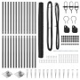 Set de Cercas Set de 2 Gris Metal, alambre recubierto de PVC de , Postes de cerca - Ref: Foro24-3353250, Precio: 201,28 €, De...