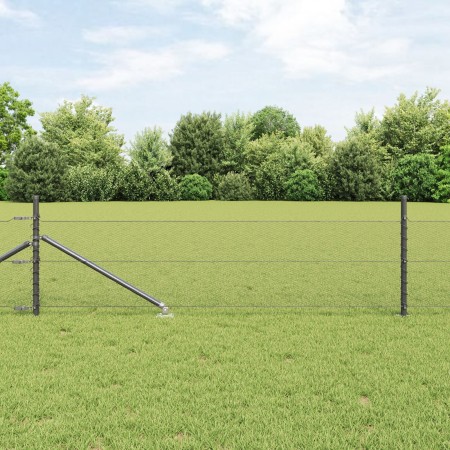 Cerca Hexagonal  Gris 0,5x50 m Acero, Postes de Cerca  con Punta 13 pcs Ø32 mm 80 cm Acero Galvanizado | Foro24.es | Tu tienda online para hogar, jardín y más Foro24.es
