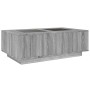 Mesa de centro con Infinity LED gris Sonoma 116x69x40 cm en Mesas de centro | Comprar online en Foru.es